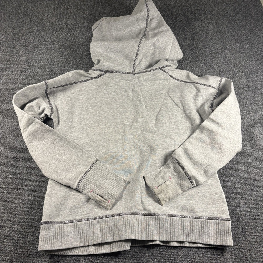 Athleta‎ Hoodie Women's Small Gray scuba Sweatshirt Pullover thumbholes pockets - Picture 7 of 9